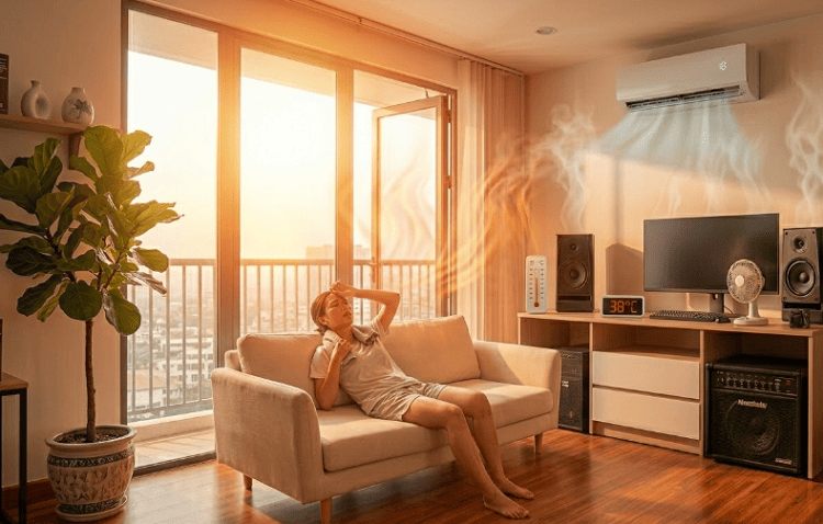 Không nên dùng máy lạnh 1HP cho phòng có nhiều cửa kính