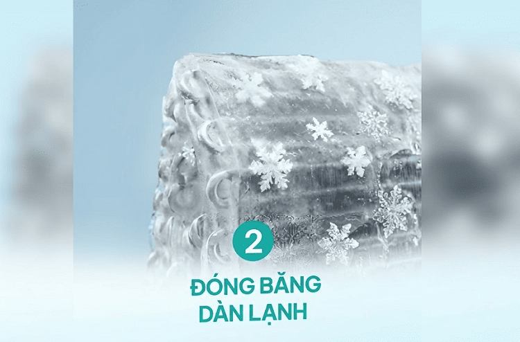 Bước 2: Đông lạnh - đóng băng bụi bẩn