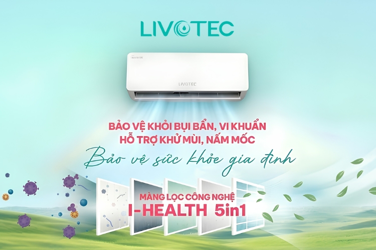 Công nghệ i-Health là gì? Lá chắn 5 trong 1 trên điều hòa Livotec DHV Series