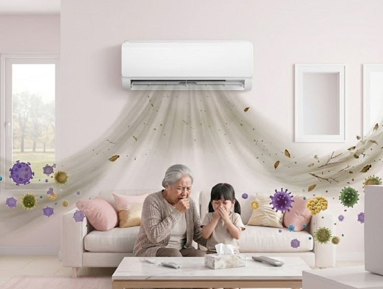Điều hòa bẩn làm trẻ nhỏ và người già dễ bị bệnh hô hấp
