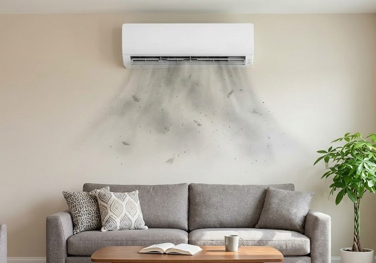 Điều hòa bị tích tụ bụi bẩn, vi khuẩn