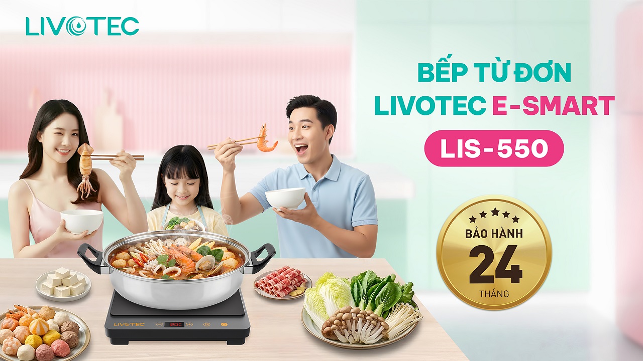 Bếp từ đơn Livotec E-Smart LIS-550 bảo hành chính hãng 24 tháng