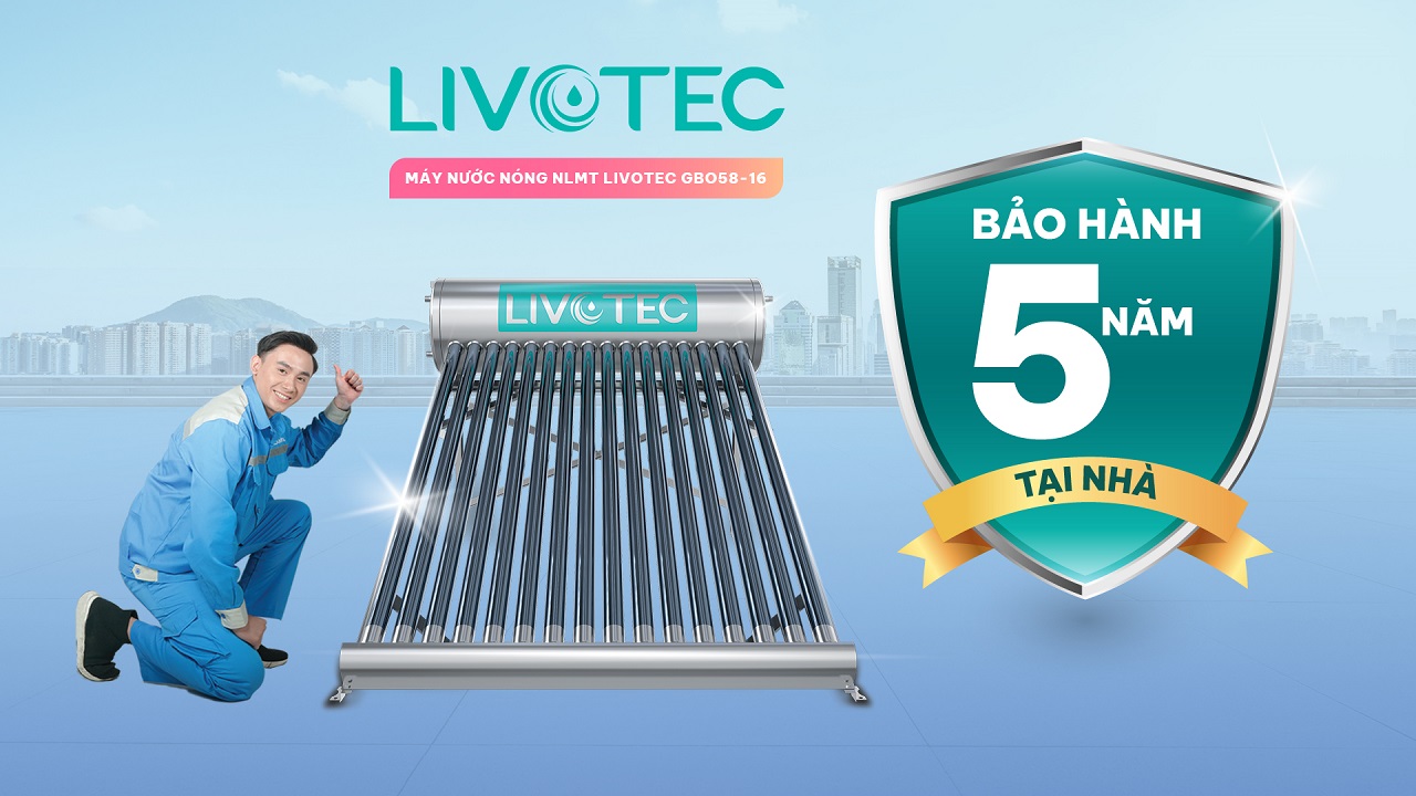 Máy nước nóng Livotec GBO58-16 inox bảo hành chính hãng 5 năm