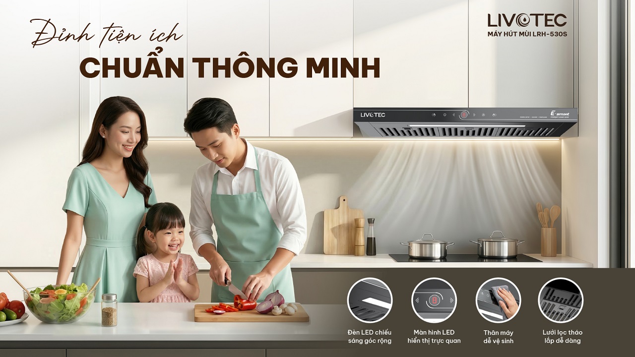Livotec E-Smart LRH-530S thiết kế hiện đại tiện ích