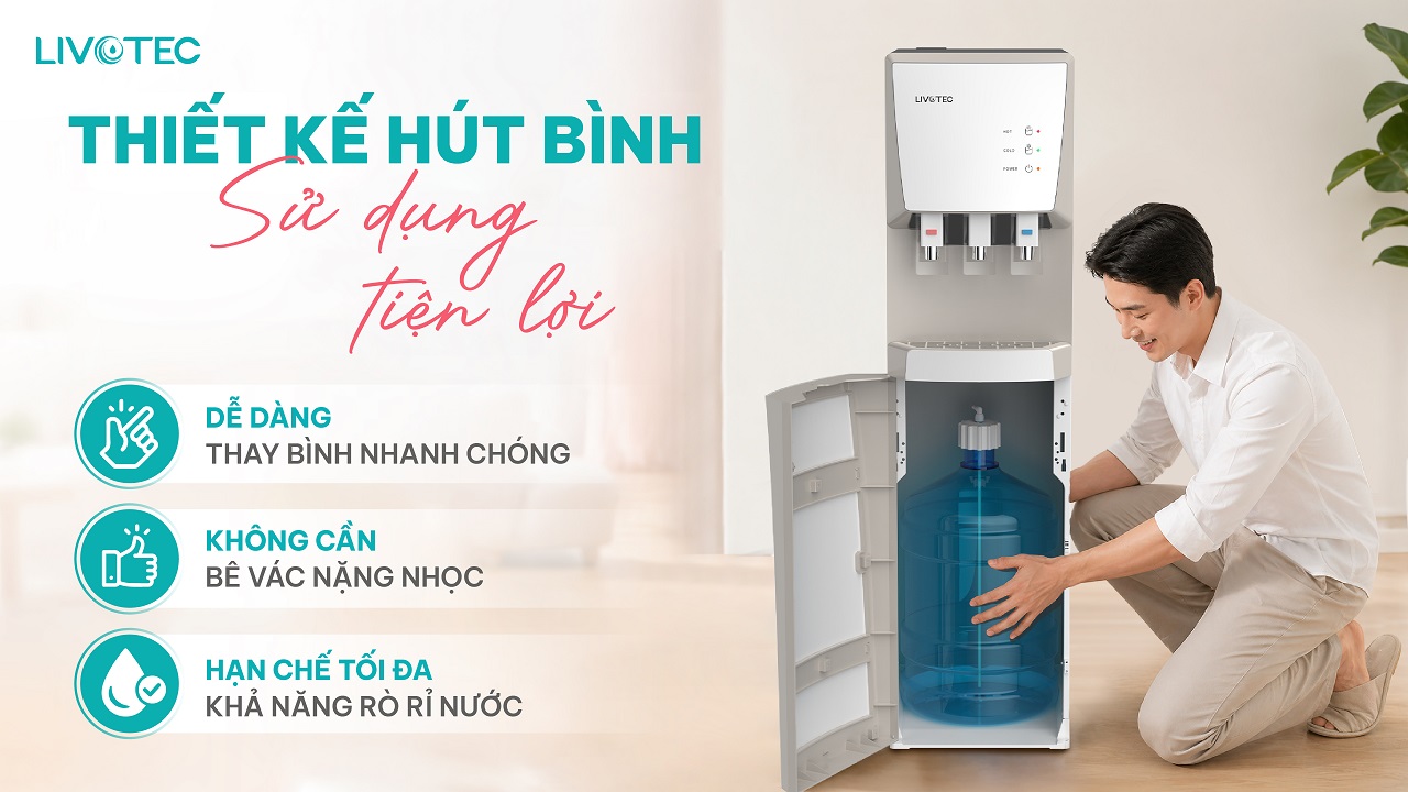 Livotec LD200TN thiết kế hút bình