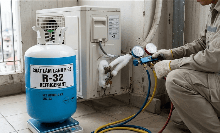 Thêm gas khi điều hòa thiếu gas hoặc hết gas hoàn toàn
